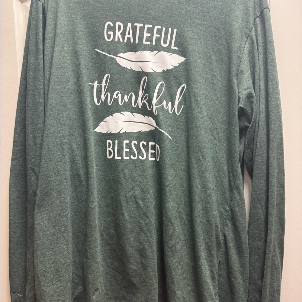 Bella Canvas Teal Long Sleeve with Inspirational Text